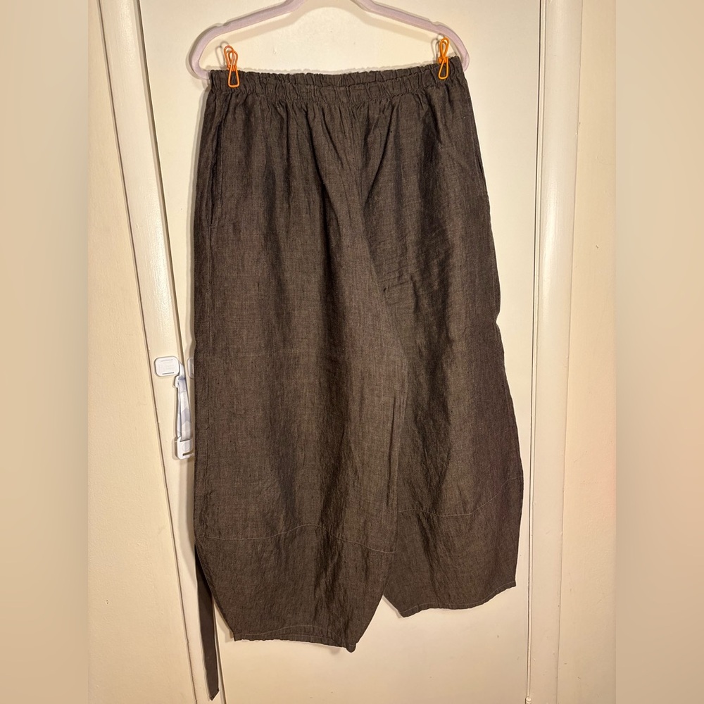 Bryn Walker Oliver 100% LIGHT linen cool gray-brown pants